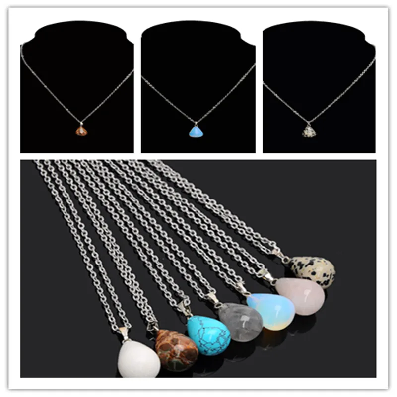 Ожерелье из натурального камня винтажный кулон подарок кристалл женские