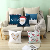 christmas tree deer cushion cover for sofa home linen pillowcase 1818in pillows covers car sofa home decor pillow case
