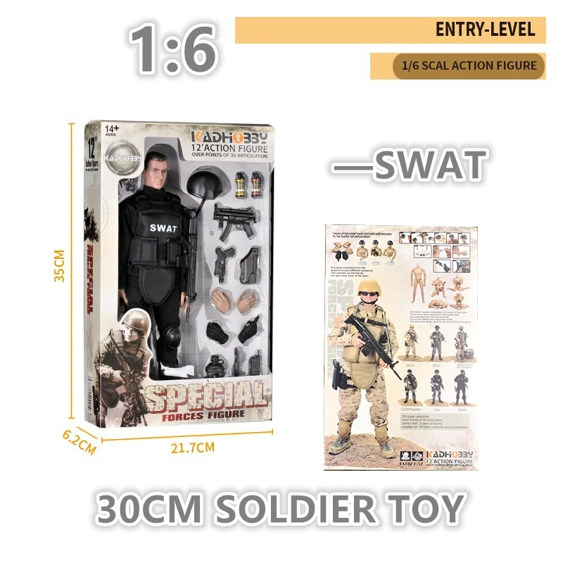 Масштаб 1:6 солдатики экшн-фигурки супер Полицейский спецназ с винтовкой модель