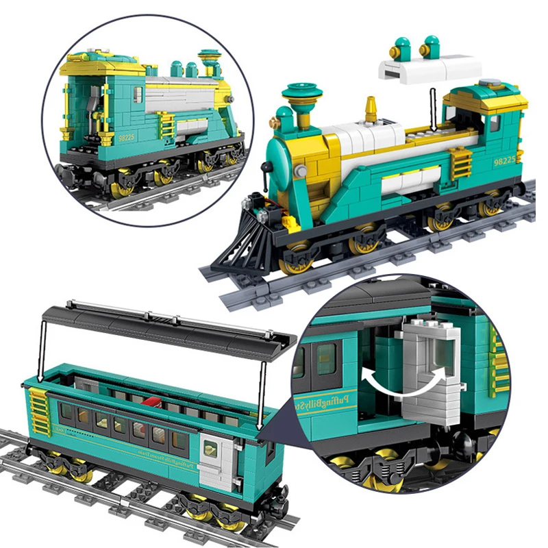 

Technical Series City Electric Train Sets Building Blocks Cargo Passenger Train Set Model Bricks Toys With Track For Boys Gifts