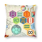Цветная наволочка для подушки с математикой, геометрия, научный календарь, подарок учителю, мягкие современные наволочки, украшение салона