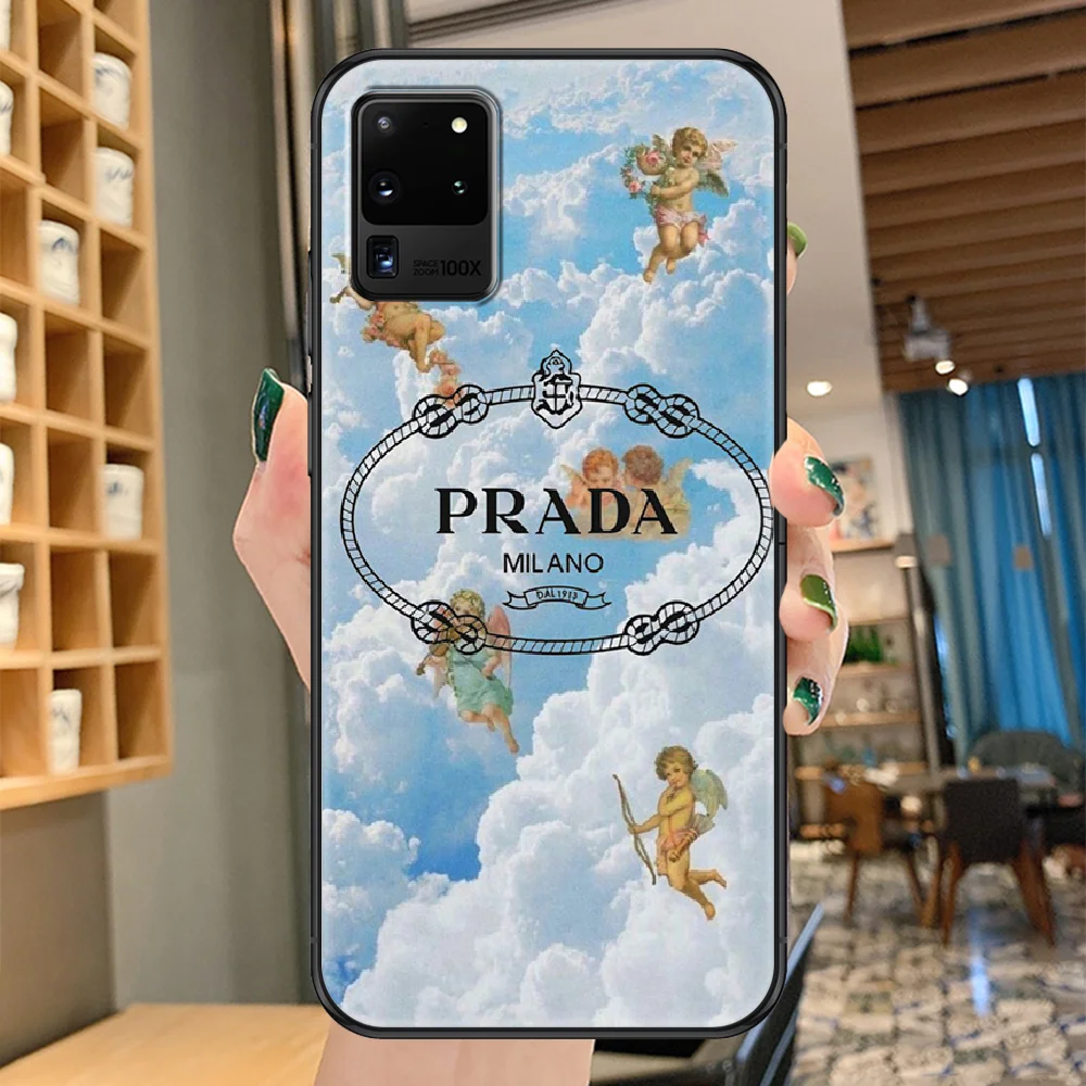 

Italy Brand Fashion Phone case For Samsung Galaxy Note 4 8 9 10 20 S8 S9 S10 S10E S20 Plus UITRA Ultra black fashion bumper art