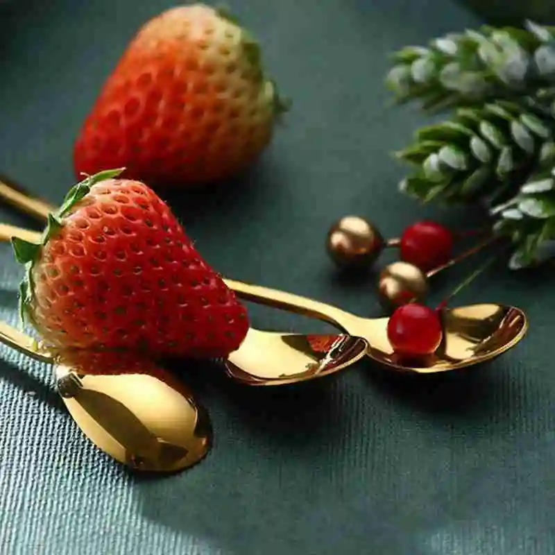 

Christmas Spoon New Year 2021 Xmas Party Table Ornaments Coffee Spoon Christmas Decorations for Home Navidad Noel Gift