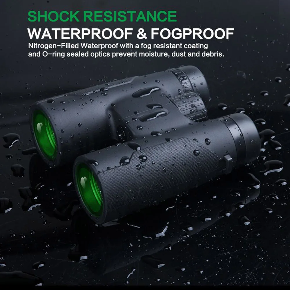 

High Power HD 10x42 Binoculars Professional Tourism Waterproof Telescope Bak4 Prism Low Light Night Vision For Outdoor Hunting