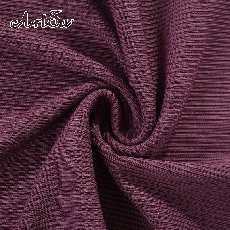 

Artsu Long Sleeve Solid O-Neck Backless Hollow Out Ribbed Skiny Jumpsuit Autumn Winter Women Fashion Sexy Romper 42421