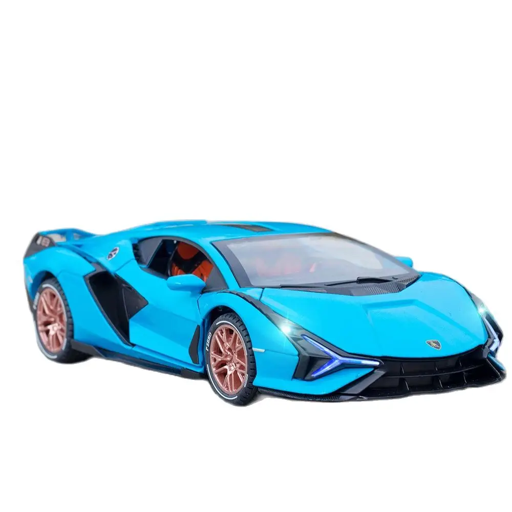 

Lamborghini Sian FKP 37 светильник и звуком 1:24 роскошная модель автомобиля из сплава литые оттягивающиеся автомобили коллекция игрушек