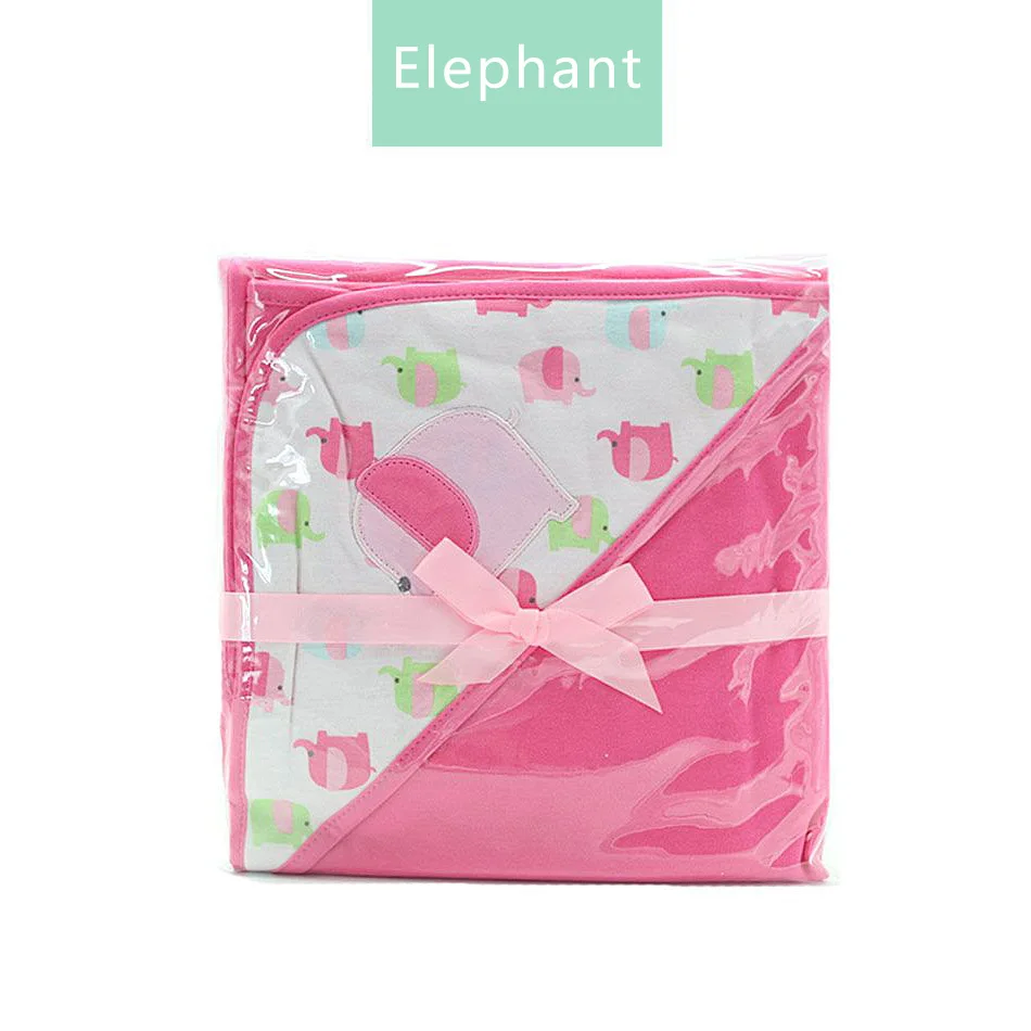 Elinfant 1 шт. 78x78 см хлопок детское одеяло с капюшоном - Цвет: elephant