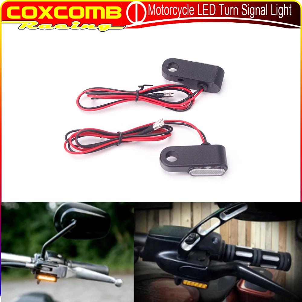

1 пара мотоцикл 12V LED Сигнал поворота светильник рычаг сцепления индикатор мигалка для Harley Honda Kawasaki Suzuki Спорт крейсера