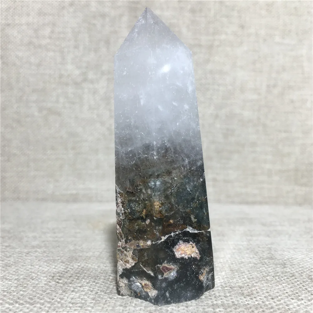 

Natural Garden Crystal Quartz Wand Point Home Furnishing Decoration Stone And Rod Column Hexagonal Prisms Energy Healing Tower