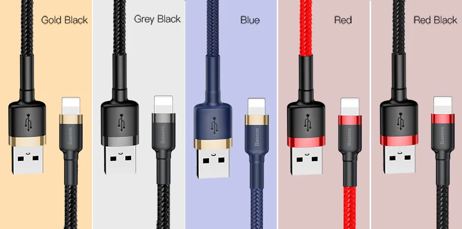 Короткий кабель usb lightning Baseus для быстрой зарядки 0,5 м 1 м 2 м 3 м для iPhone xs max xr 8 7 6s plus 11 ipad pro