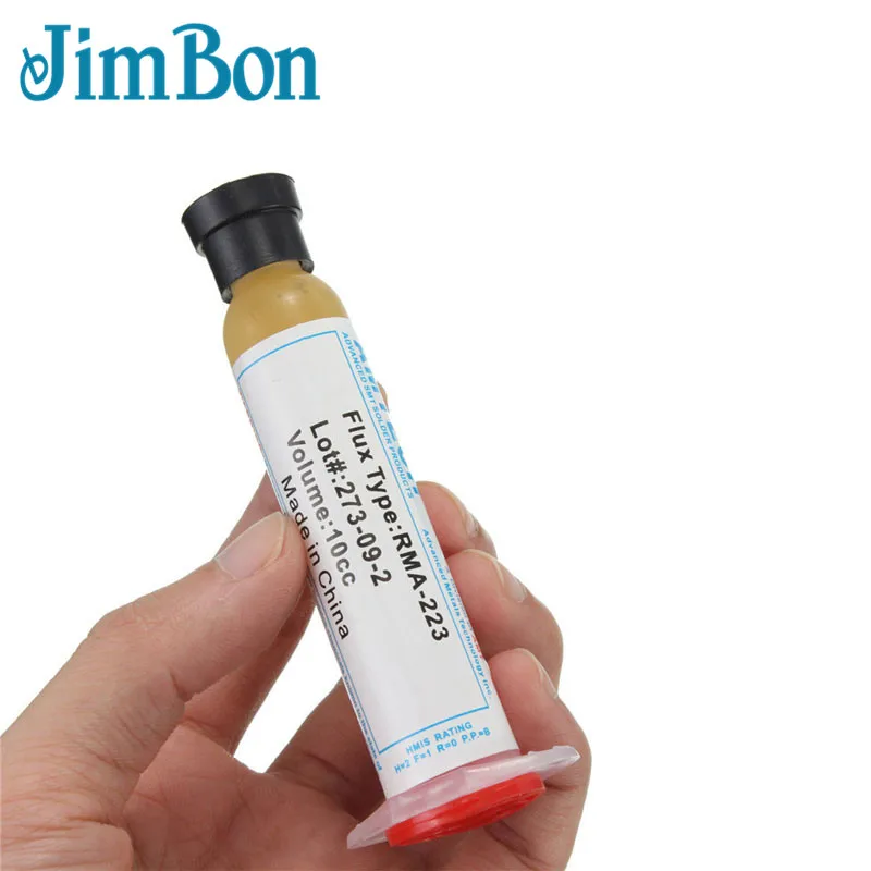 Jimbon 2 шт. DIY паяльная паста 10cc флюсовая Смазка RMA223 RMA-223 для чипов компьютера телефона светодиодный BGA SMD PGA PCB инструмент для ремонта