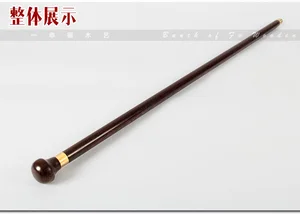 BRASS Pure Copper Brass Grandpa Good Lucky CHINESE BLACK CANE WOOD CIVILIZATION CANE WALKING STICK CRUTCH COLLECTIBLE OLD