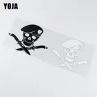 YOJA 16,1x13,6 см забавная наклейка на автомобиль со скелетом армейского солдата индивидуальная Модифицированная виниловая наклейка