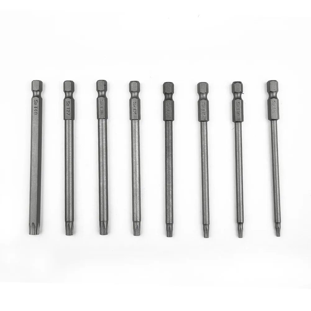 1PC 100mm Magnetic Torx Screwdriver Bits Set Head T8 T10 T15 T20 T25 T27 T30 T40 Tamper Proof Security Drill Bit |