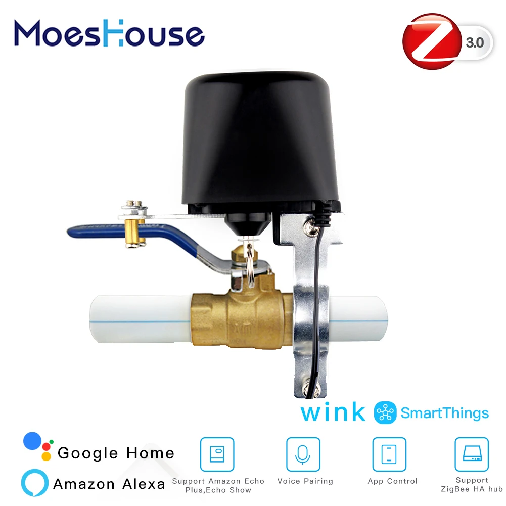 Умный клапан ZigBee 3 0 для газовой воды управление через приложение SmartThings