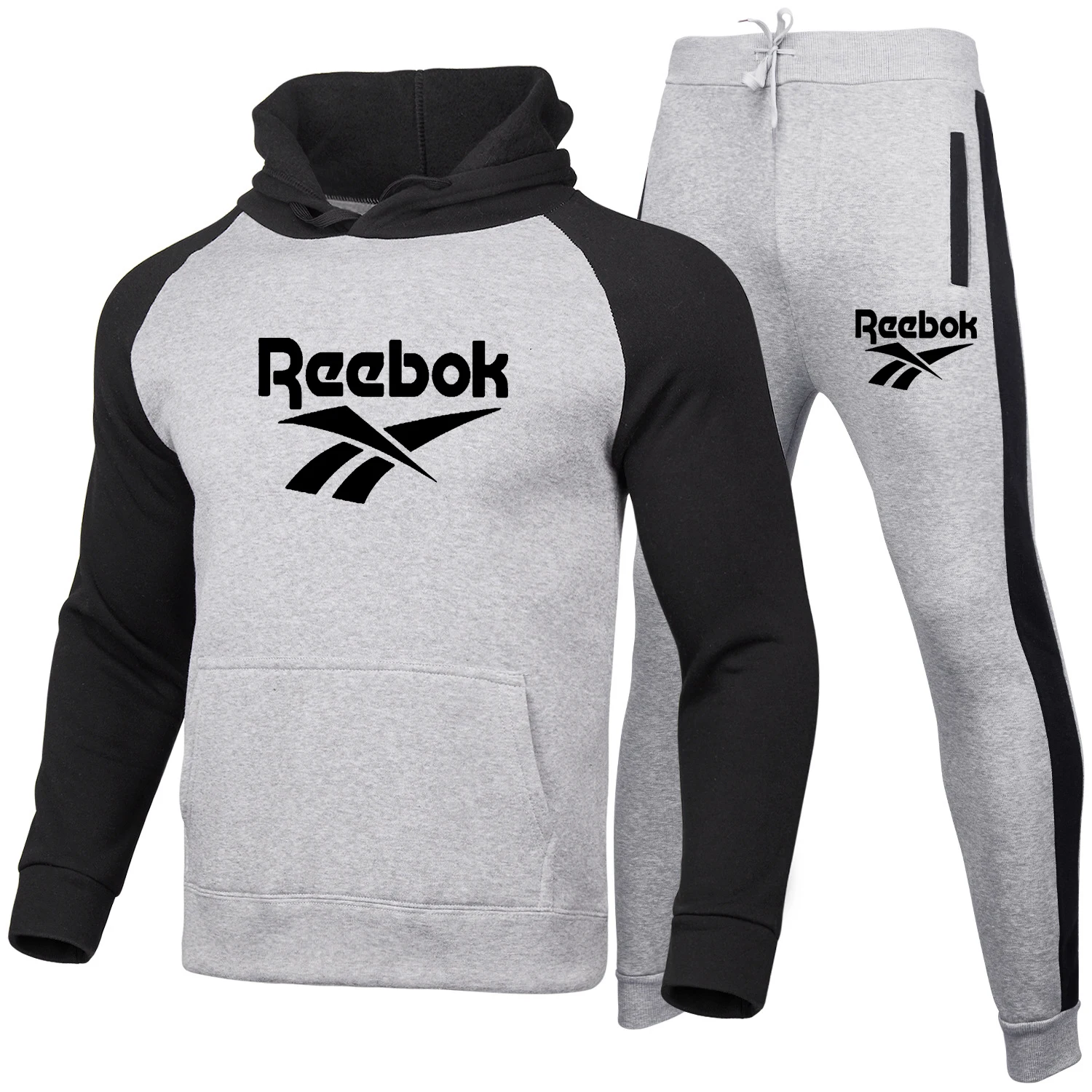 

2021 Men's Fashion Brand Two-piece Printed Men's Sportswear Hooded Tops Outdoor Running Sports Pants Series Men's Suits