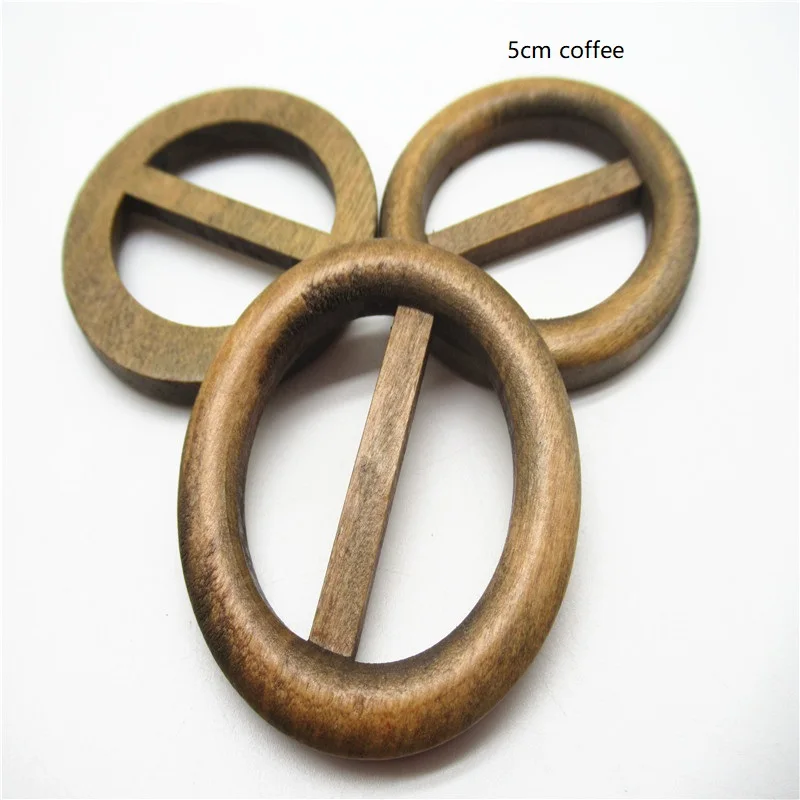 Кофейная деревянная искусственная квадратная круглая Женская пряжка для ремня