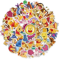 disney cartoon winnies the pooh stickers kids toys waterproof baby gift reward pvc christmas gift 50pcs