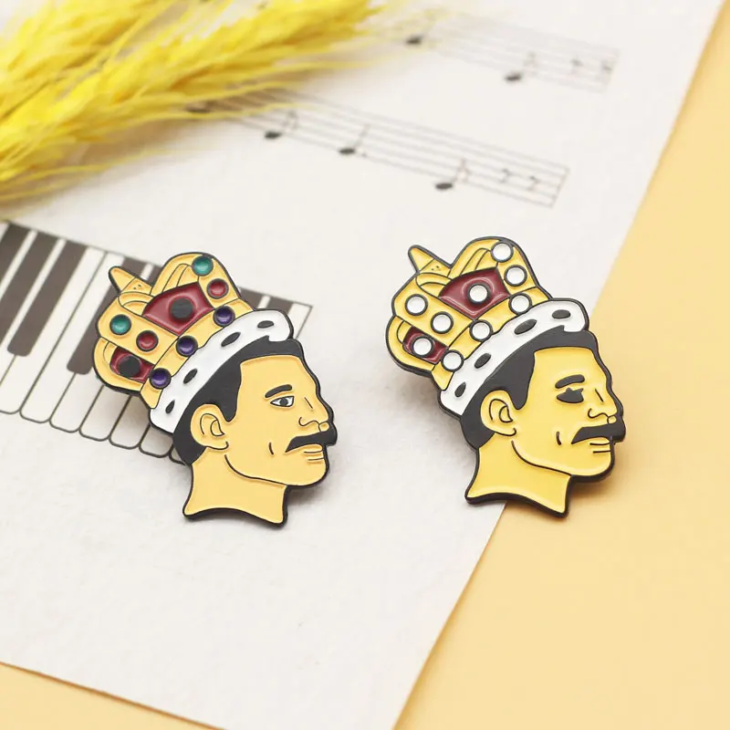 Queen Enamel Pins Freddie Mercury Brooch Singer Band Music Pin Badge Jewelry Fans Gift Collection | Украшения и аксессуары