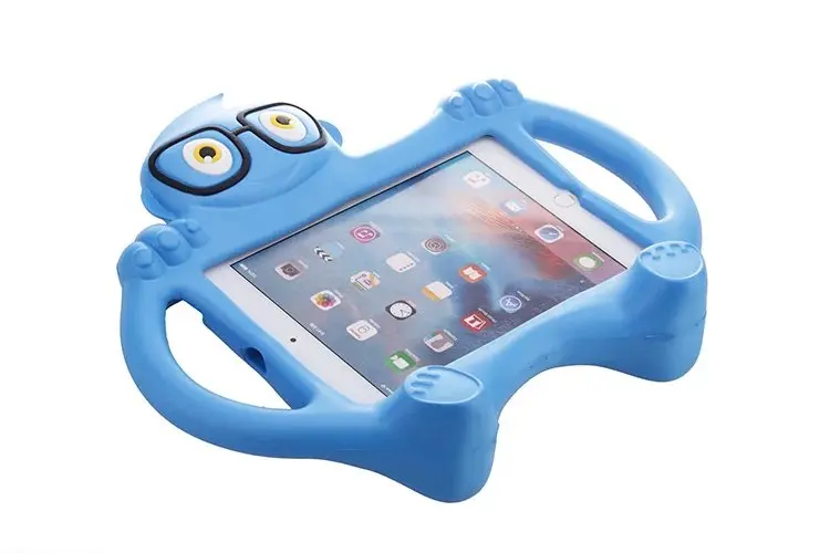 Милый 3D мультфильм детская безопасная силиконовая крышка для Ipad Mini 1 2 3 мини 4 Стенд дети ударопрочный корпус из пены eva+ ручка