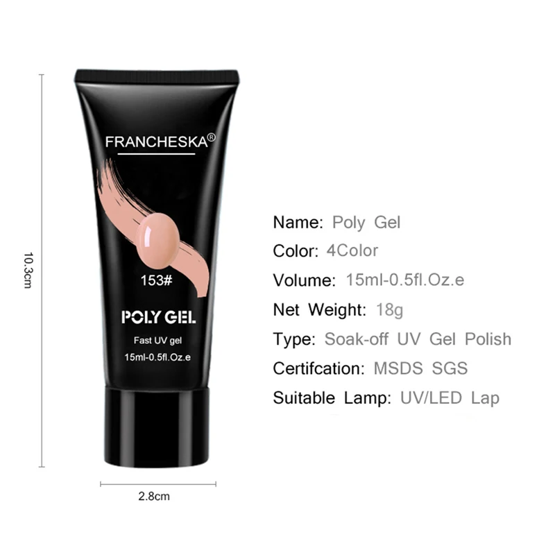 8 шт/комплект расширение Polygel ногтей комплект с мини светодиодная УФ-лампа для