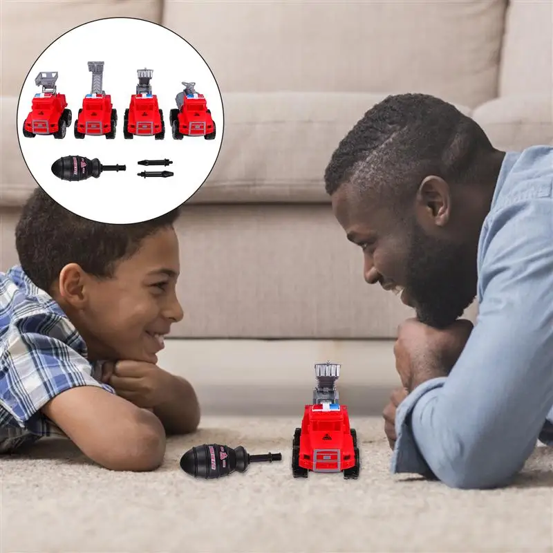 

4 Pcs Children Take Apart Car Toy DIY Car Model Toy Kids Early Education Toy