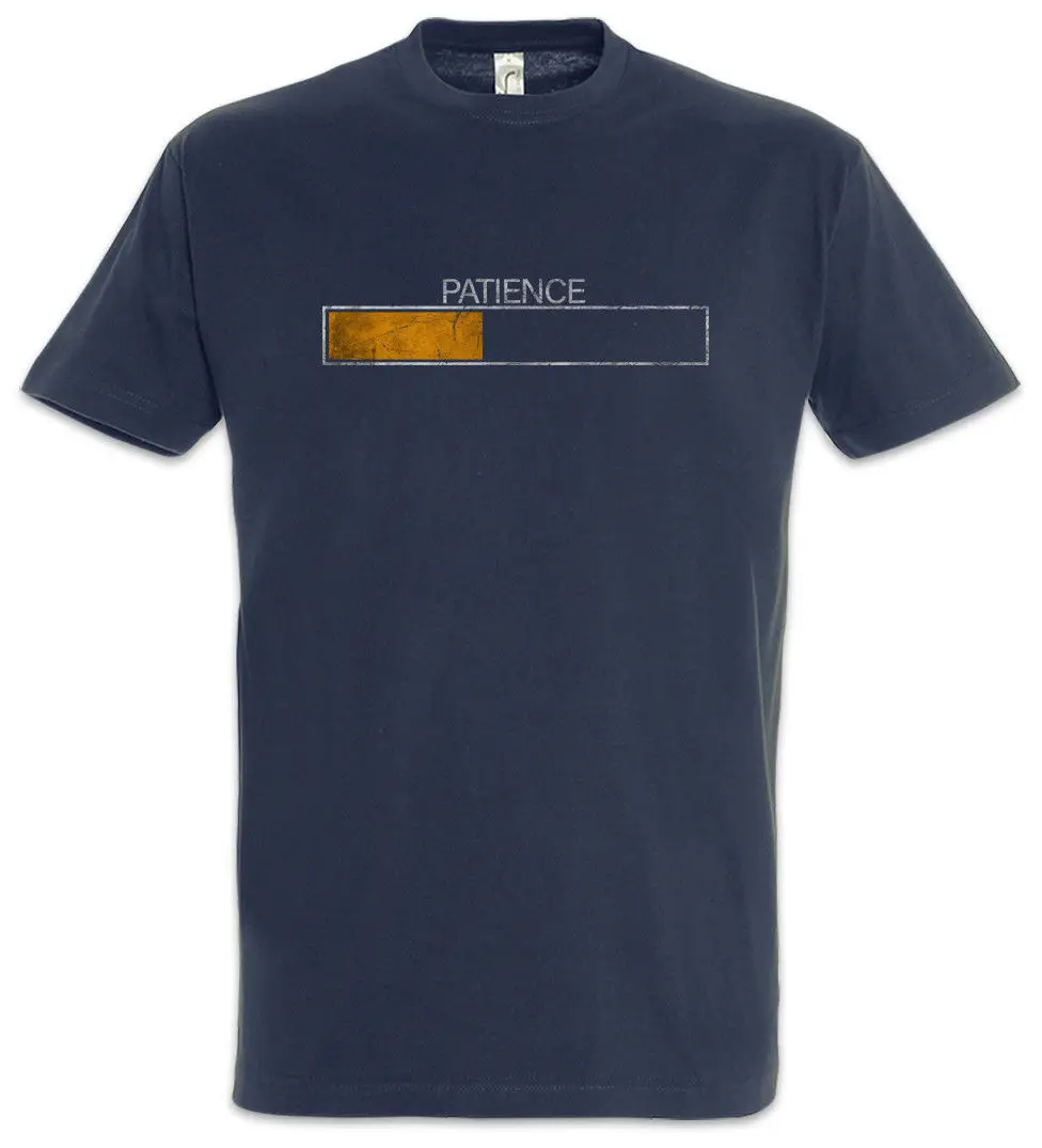 

Patience T-Shirt Loading Bar Teacher Professor Computer Science Scientist Fun Normal Short Sleeve Cotton T Shirt