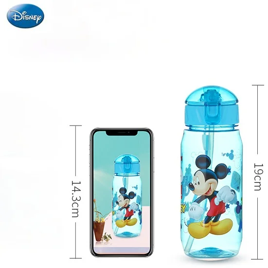 

Disney cartoon children plastic drinking cup Learn to drink cup children portable direct drinking pot leakproof sippy cup 450ML