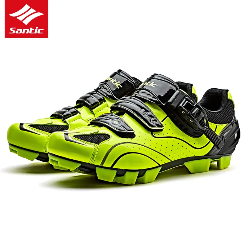 Santic MTB Cycling Shoes Men Pro Racing Mountain Bike PU & Nylon Breathable Auto-lock Bicycle WMS17001H | Спорт и развлечения