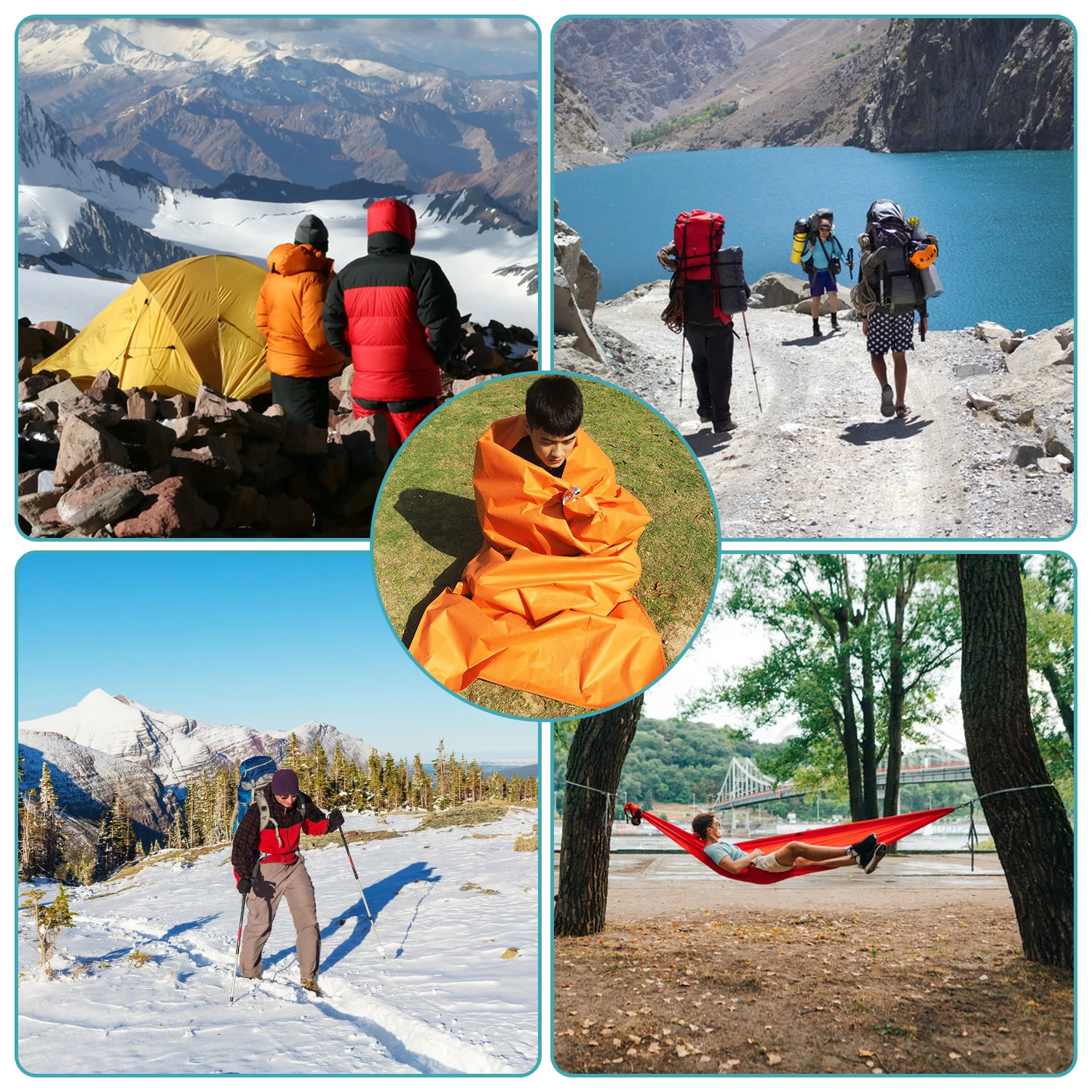 

Portable Outdoor Camping Sleeping Bag Thermo-Insulated Waterproof Emergency Survival Sleeping Bag Sack Hiking Camping Equipment