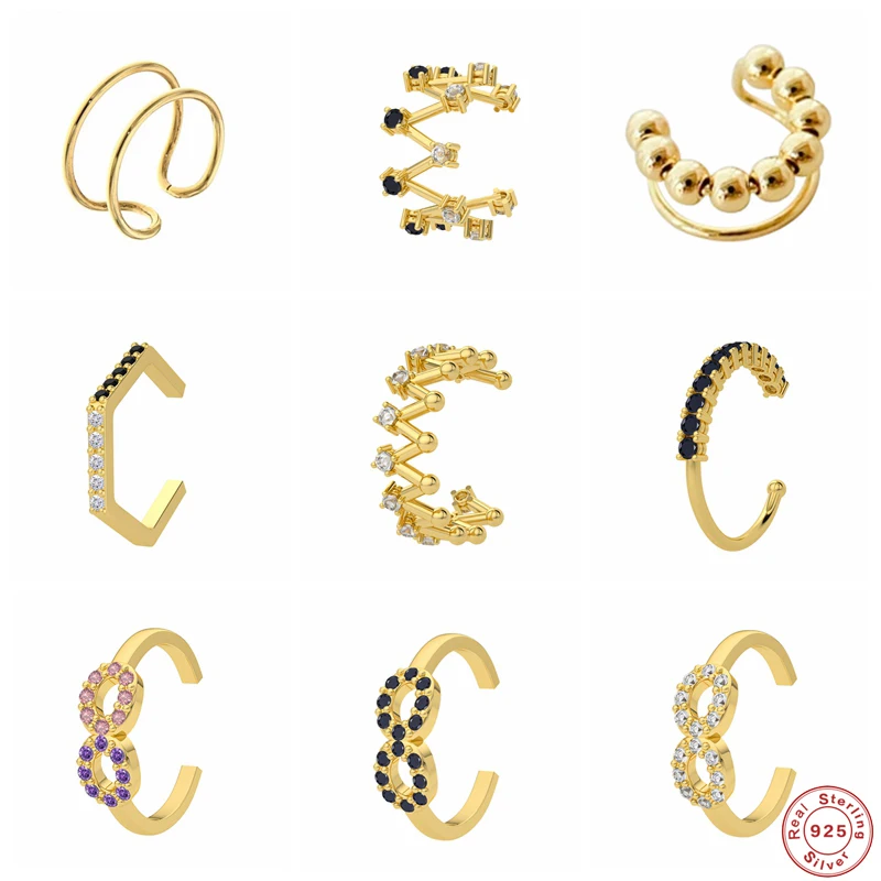 Женские серьги-Клипсы из серебра 925 пробы с фианитом | Украшения и аксессуары