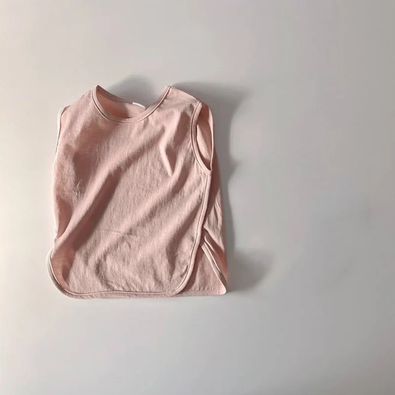 

Summer 2021 thin multi-color children's vest boys' and girls' vest T-shirt tops kids clothes