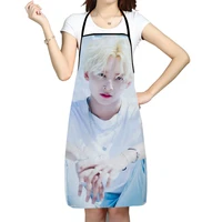 seventeen jeonghan printed kitchen cooking baking aprons home cleaning 6895cm oxford fabric for women man home delantal cocina
