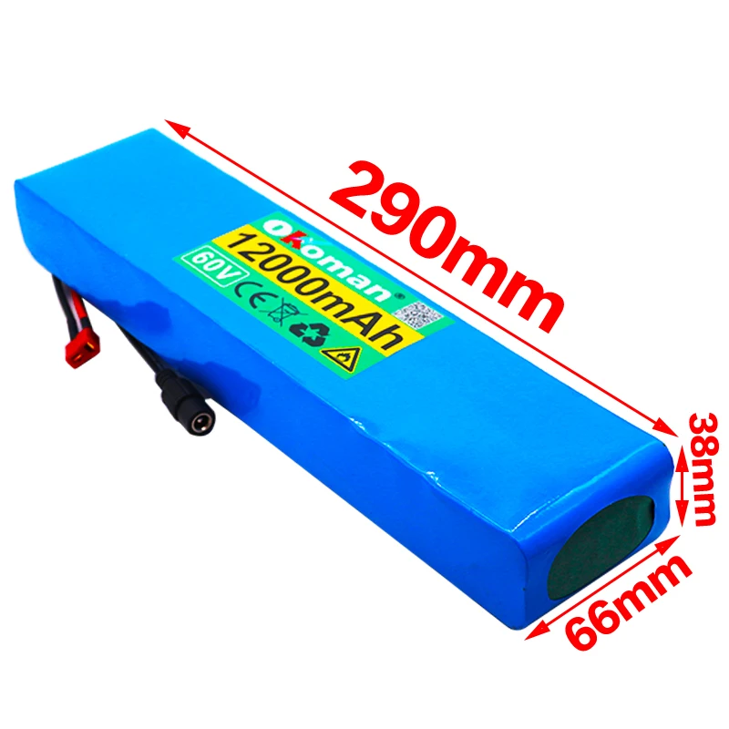 60V 12AH 1000W литий-ионный аккумулятор 67 2 V 12000mAh для электровелосипеда Электрический