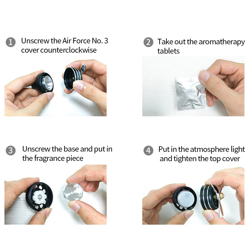 Air Freshener Car Smell LED Mini Conditioning Vent Outlet Perfume Clip Fresh Aromatherapy Fragrance Alloy Auto Good Accessories |