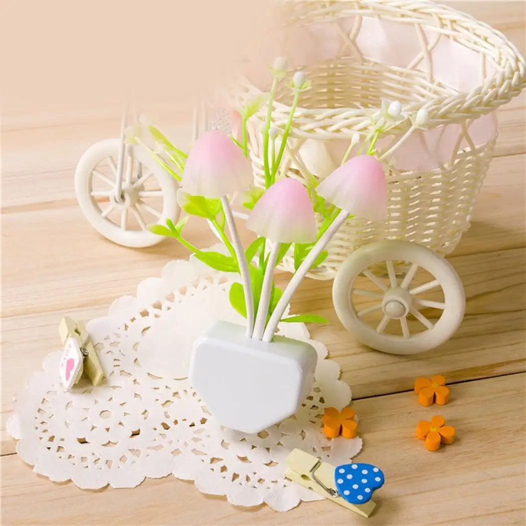 Красочный романтический сенсор светодиодный ночник США вилка водная трава лист