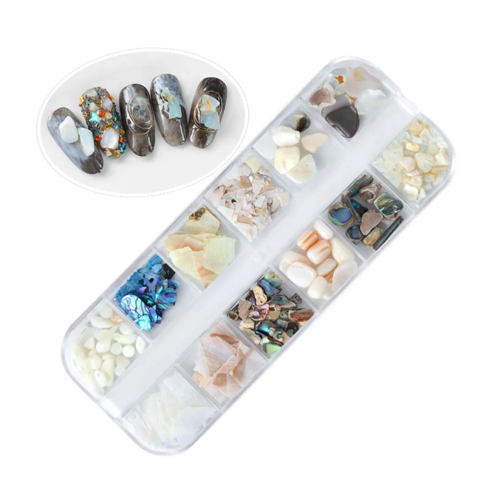 

3 Boxes Manicure Flash Multicolored Nails Shell Nail Stickers Art Decorations DIY Accessories