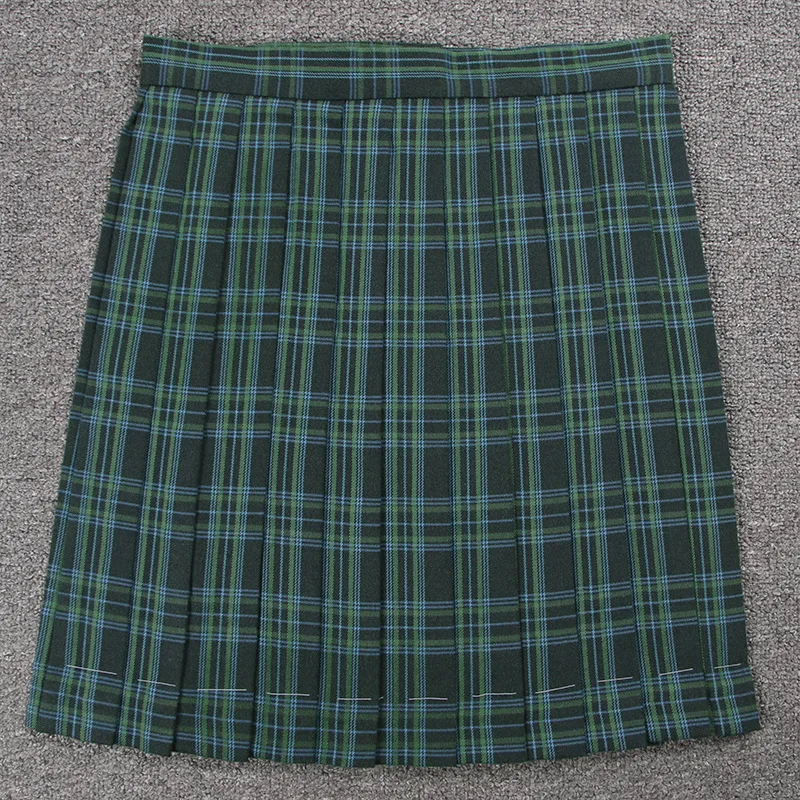 [Зеленый синий] летние плиссированные юбки с высокой талией для девочек