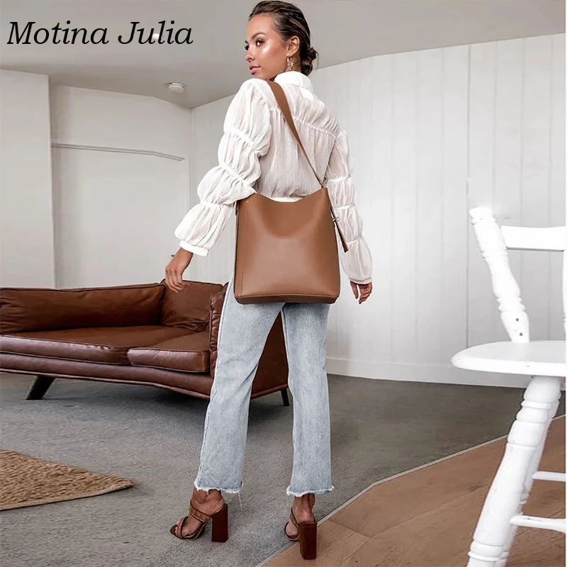Motina Julia 2019 шикарные блузки с пышными рукавами в белом стиле OL женские блузы Топ