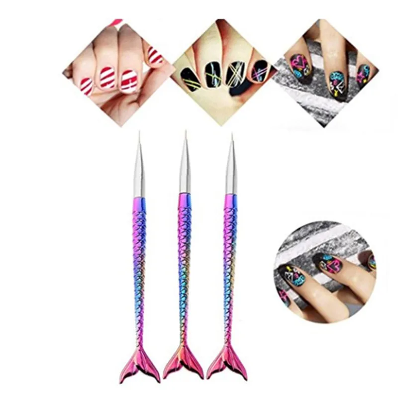 Набор для дизайна ногтей 3 шт.|Кисти ногтей| |