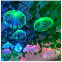 festoon led jellyfish chandelier fiber optic diy string lights restaurant decor wedding party home garden tree light