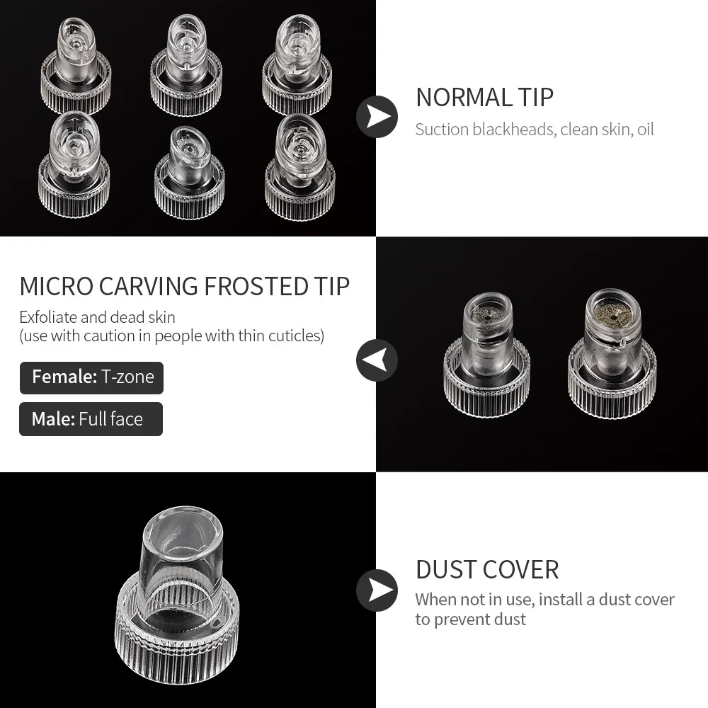 5Set 9PCS/Set Hydra Facial Device Tips Head Replacement For Water Oxygen Dermabrasion Machine Skin Cleansing Peeling Instrument |
