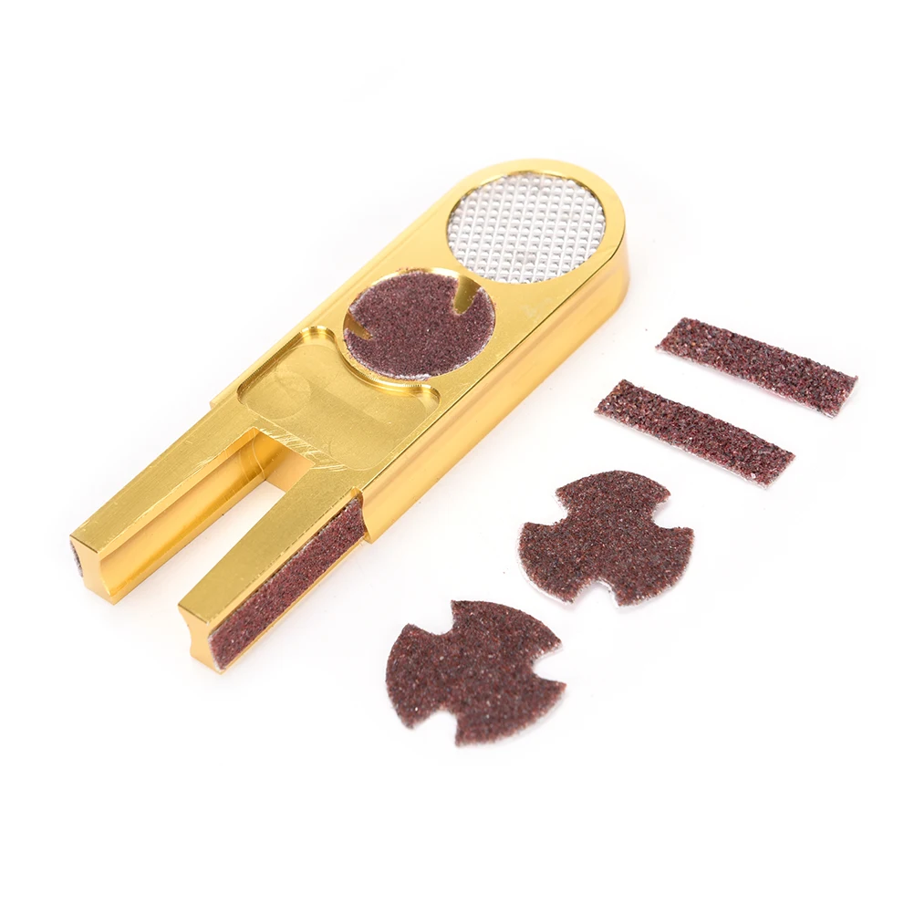 

Multifunctional Gold U-shaped Grinding Billiards Cue Tip Scuffer Trimmer Billiard Bar Head Repair Tool Billiard Supplies