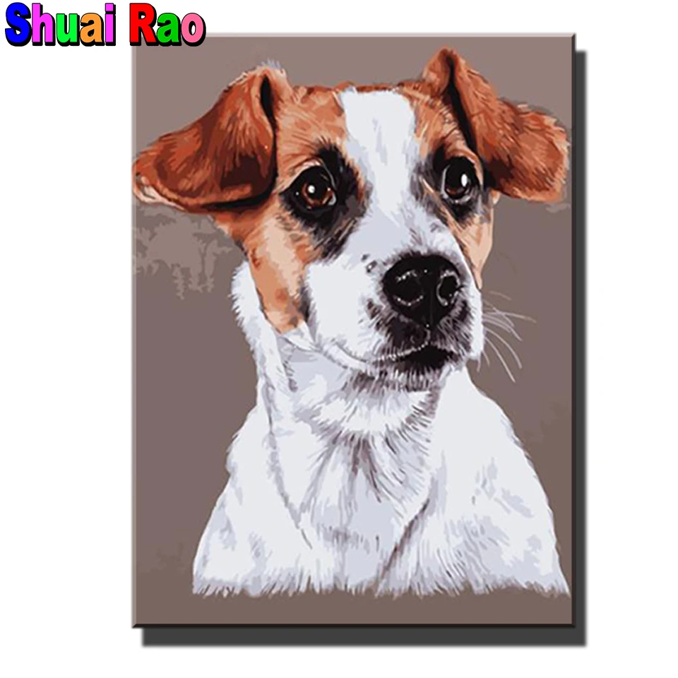 

Алмазная Вышивка Джек Рассел терьер, картина 5d с животными, собаками, вышивка крестиком, мозаика, узор, рождественские подарки