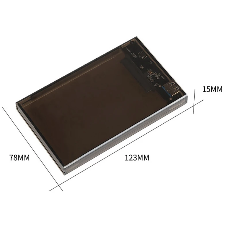 hdd case 2 5 inch transparent sata to usb 3 0 hard disk box tool free 6gbps 2tb uasp usb ssd hdd enclosure free global shipping