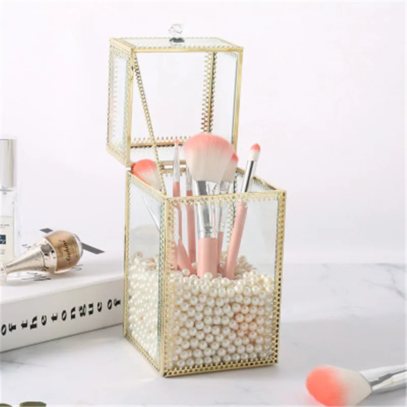 Держатель для кисточек макияжа коробка хранения Цилиндрическая Коробка