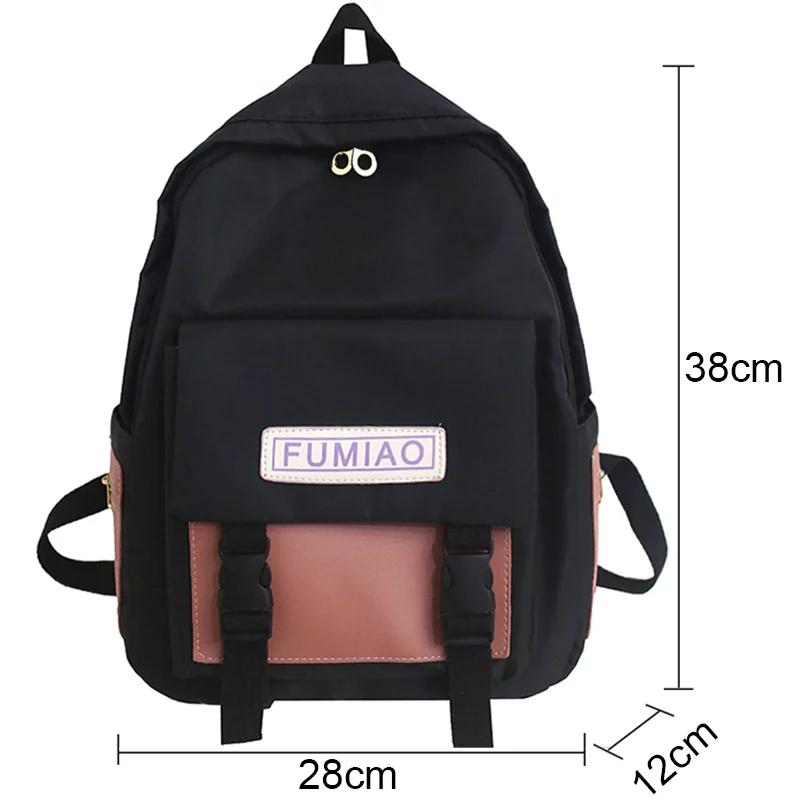 

New Cute Waterproof Buckle Backpack Women Fashion School Bags For Teenage Girls Nylon Backpack Harajuku Female Bag Ladies Luxury