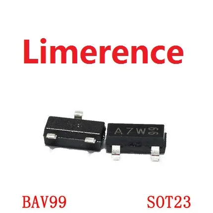 

100PCS/lot BAV99 SOT23 MARKING CODE:A7/A7W