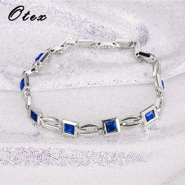 Роскошный модный очаровательный браслет с разноцветной цепочкой Хрустальная