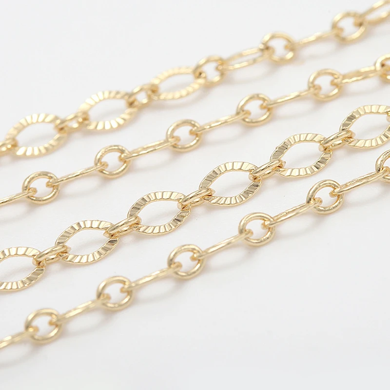 

DIY Jewelry Brass Plated 14K Real Gold Wear MMulti-style Pearl O-chain Handmade Necklace Separate Bead Material Direct Sales